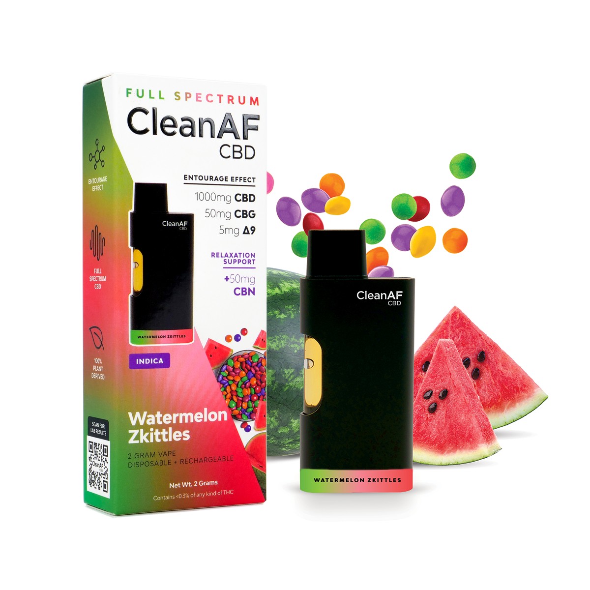 cleanaf cbd full spectrum disposable vape. Explore Premium Cannabis Showcase main image 1
